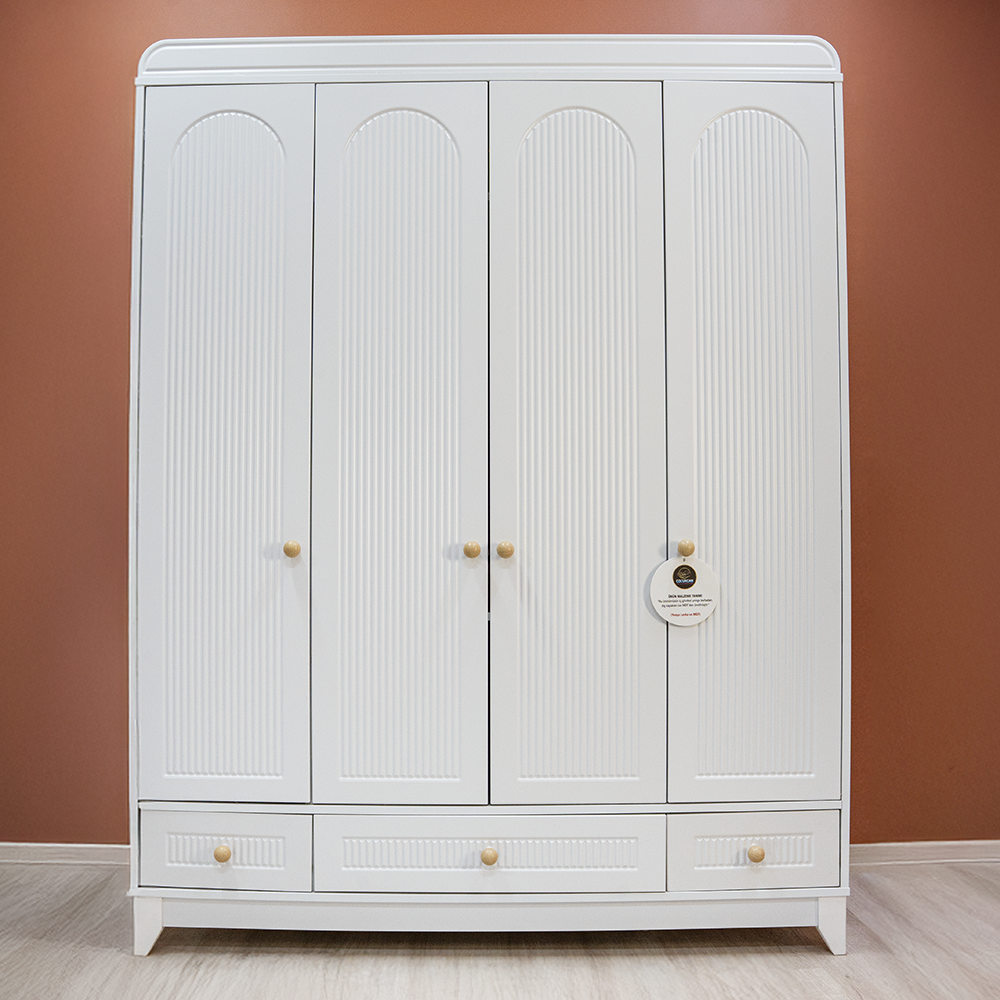 Melon Model Ahşap 4 Kapılı Dolap